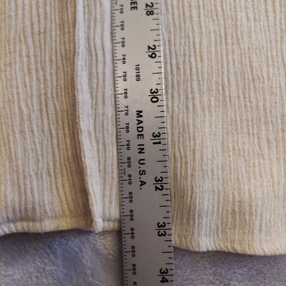 Lee David Blouse Womens 18/20w Ivory Linen Blend Lagan look Beachy vacation - Picture 4 of 14